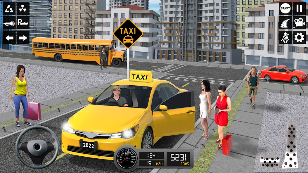 Taxi Simulator 3d Taxi Sim [MOD: Все открыто] - Скриншот 4