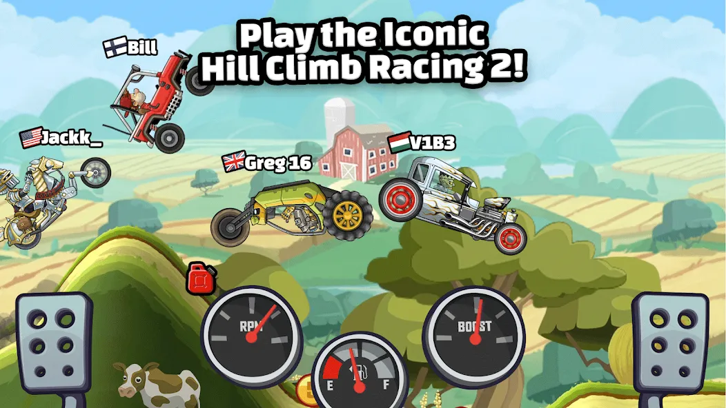 Hill Climb Racing 2 (Хилл Клаим Рейсинг 2) [MOD: Premium/Unlocked] - Скриншот 1