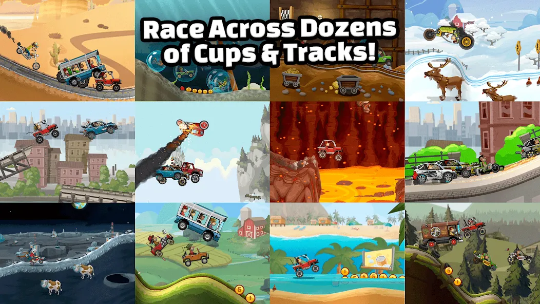 Hill Climb Racing 2 (Хилл Клаим Рейсинг 2) [MOD: Premium/Unlocked] - Скриншот 2