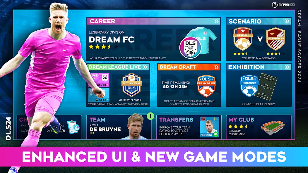 Dream League Soccer 2024 (Дрим Лиг Соккер 2023) [MOD: Мод Меню/Взлом] - Скриншот 1