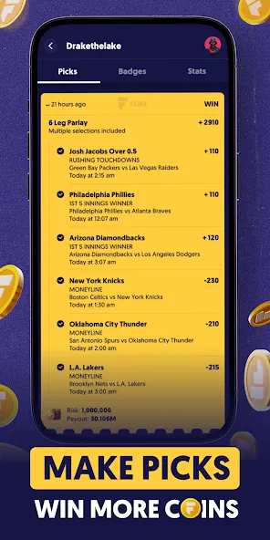 Fliff — Sports Picks (Флифф) [MOD: Бесконечные деньги] - Скриншот 2