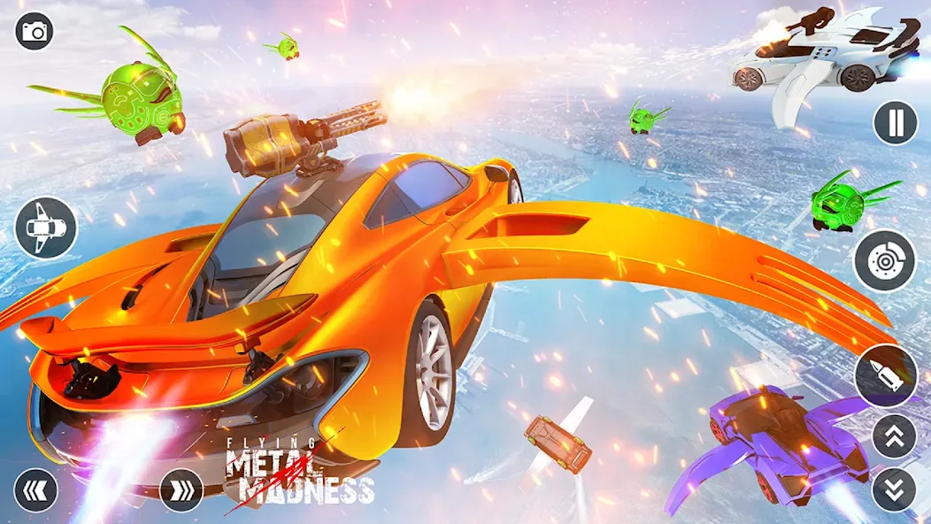 Flying Car Robot Shooting Game [MOD: Бесконечные деньги] - Скриншот 3