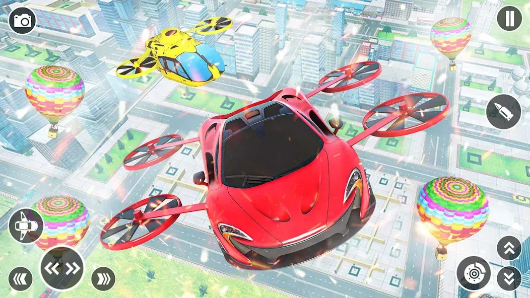 Flying Car Robot Shooting Game [MOD: Бесконечные деньги] - Скриншот 5