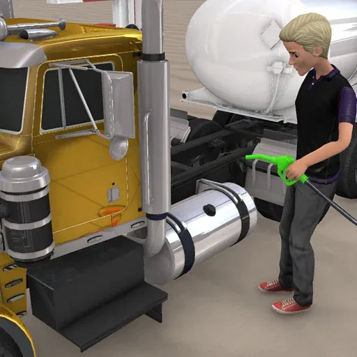 Euro Truck Gas Station Games [MOD: Много монет/Энергии] - Скриншот 1