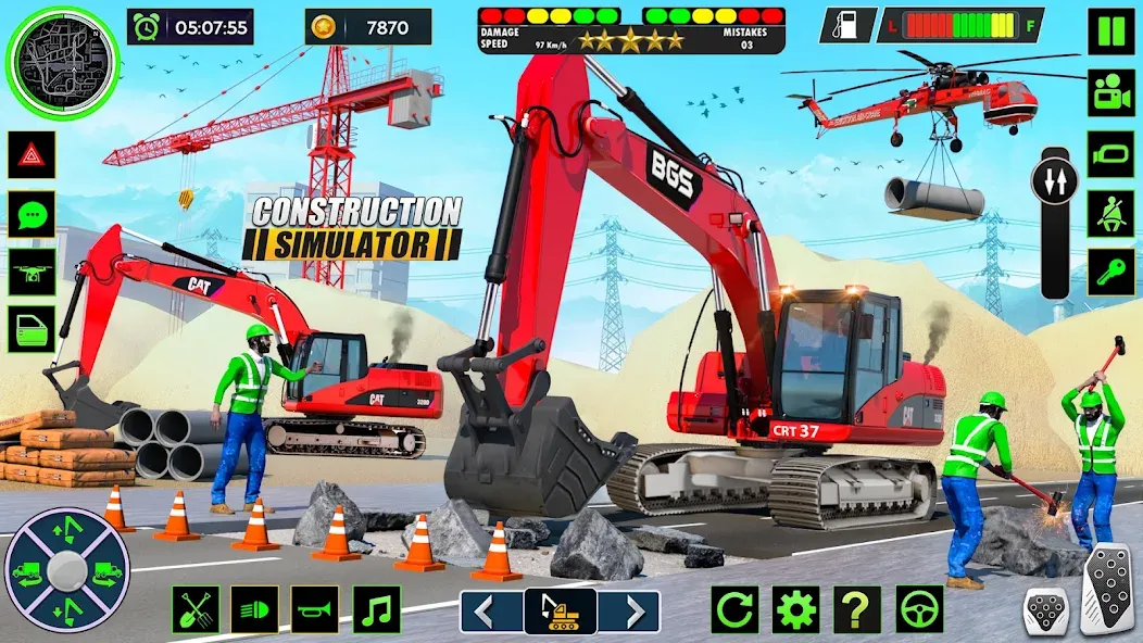 Real Road Construction Games (Реал Роад Конструкшн Геймс) [MOD: Разблокировано] - Скриншот 5