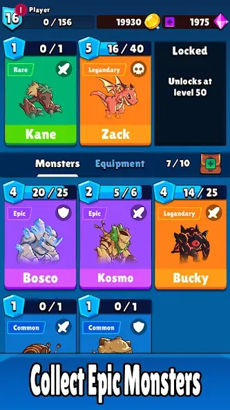 Monster RPG: AFK Idle Clicker (Монстер РПГ) [MOD: Много монет/Энергии] - Скриншот 1
