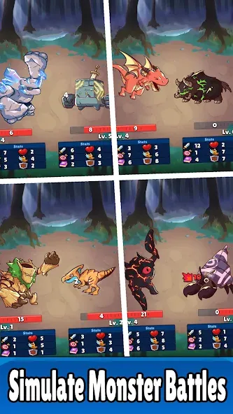 Monster RPG: AFK Idle Clicker (Монстер РПГ) [MOD: Много монет/Энергии] - Скриншот 2