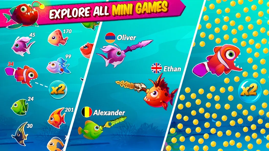 Big Eat Fish Games Shark Games [MOD: Mega Mod/Меню] - Скриншот 1