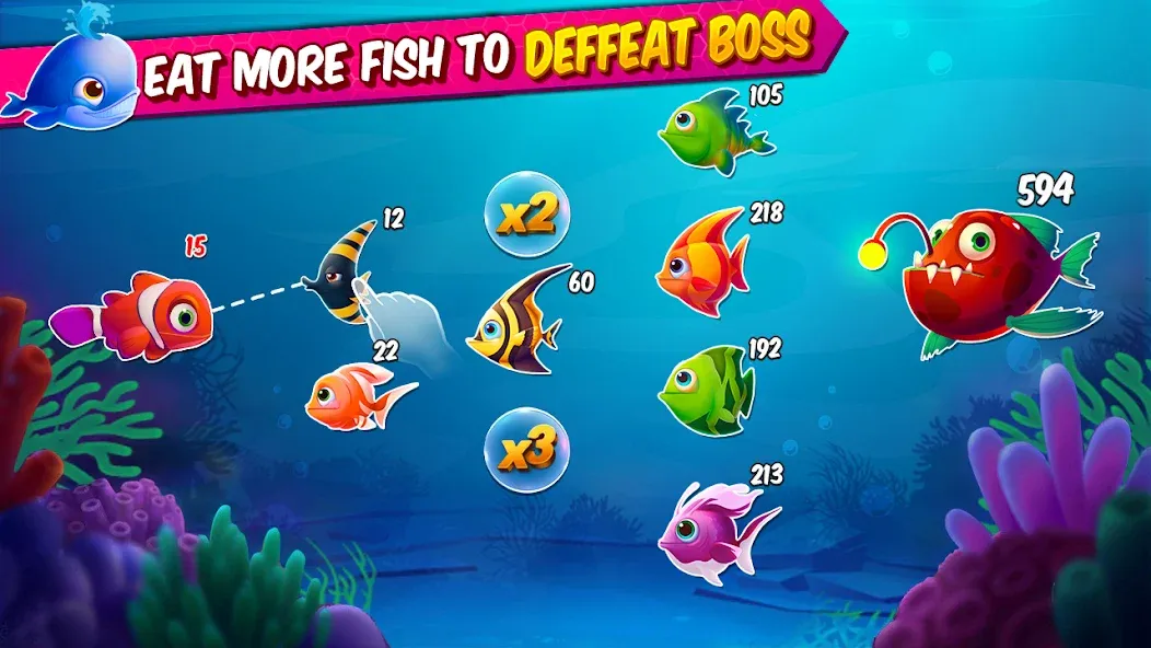 Big Eat Fish Games Shark Games [MOD: Mega Mod/Меню] - Скриншот 2