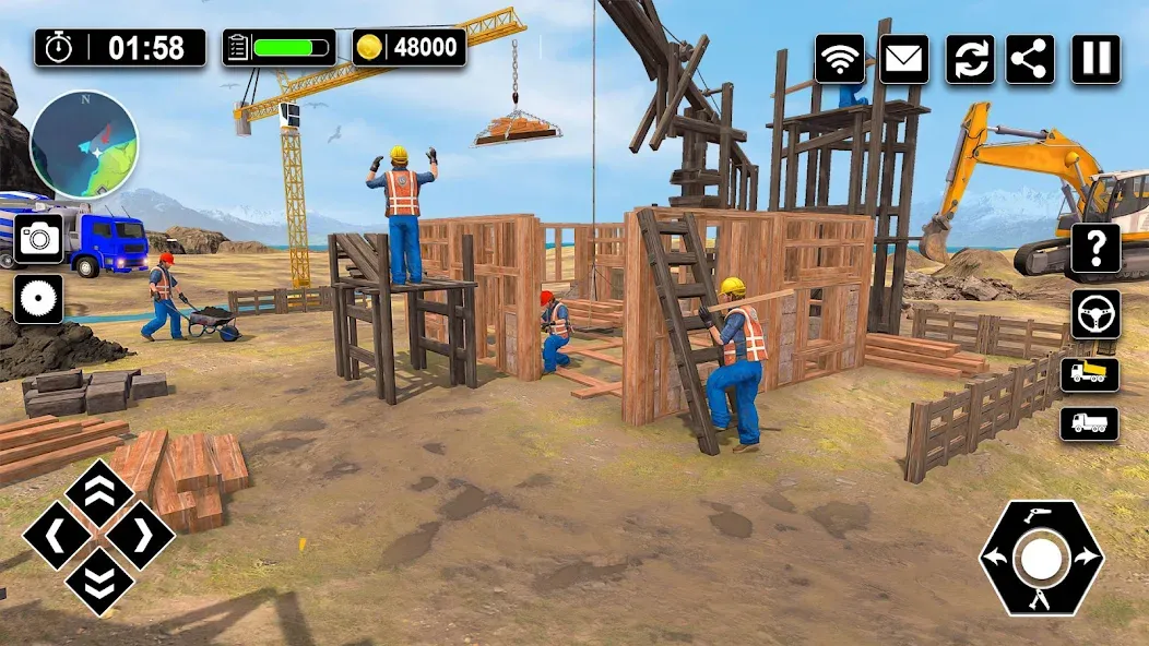 Wood House Construction Game [MOD: Бесконечные деньги] - Скриншот 2