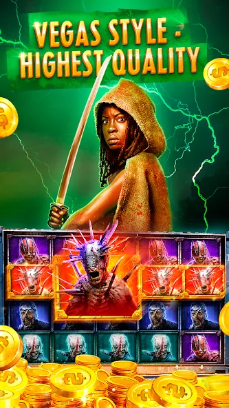 The Walking Dead Casino Slots (Зе Вокинг Дед Казино Слотс) [MOD: Premium/Unlocked] - Скриншот 1