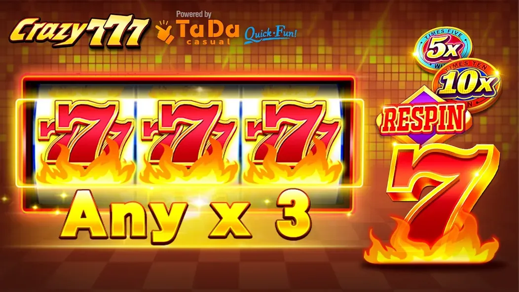 Crazy 777 Slot-TaDa Games (Крэйзи 777 Слот) [MOD: Меню/Много денег] - Скриншот 1