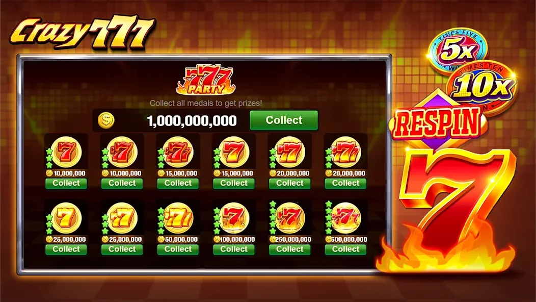 Crazy 777 Slot-TaDa Games (Крэйзи 777 Слот) [MOD: Меню/Много денег] - Скриншот 3