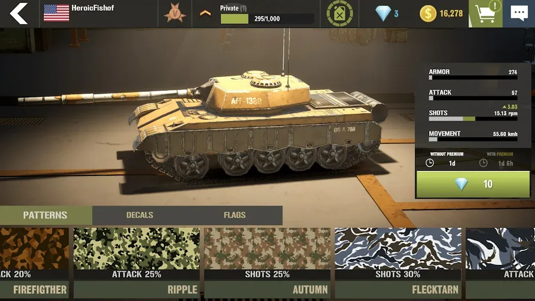 War Machines：Tanks Battle Game (Вар Машины) [MOD: Все разблокировано] - Скриншот 4
