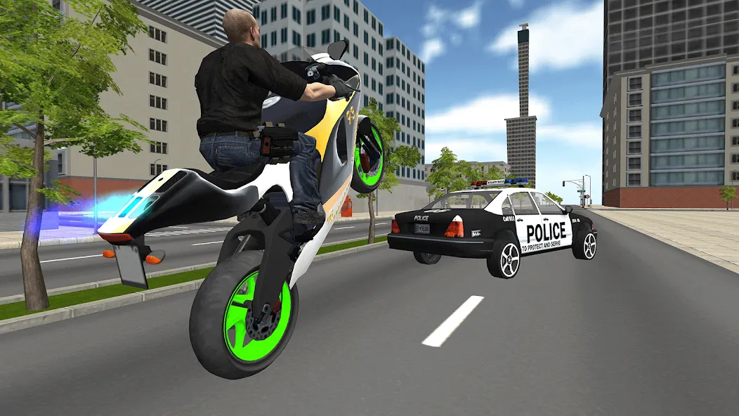Bike Driving: Police Chase [MOD: Много монет/Энергии] - Скриншот 2