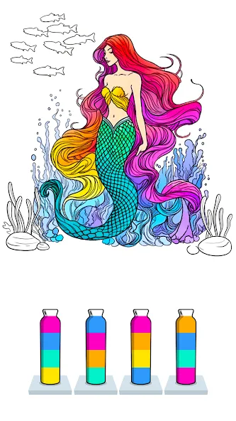 Sort Paint: Water Sort Puzzle (Сорт Пэйнт) [MOD: Все разблокировано] - Скриншот 5