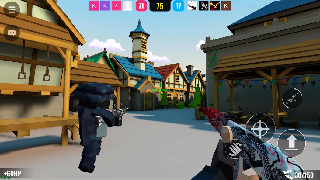 BLOCKFIELD — 5v5 PvP Shooter (БЛОКФИЛД) [MOD: Меню/Много денег] - Скриншот 1