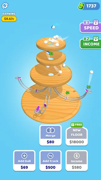 Spinning Balls (Спиннинг Болз) [MOD: Много монет/Энергии] - Скриншот 3