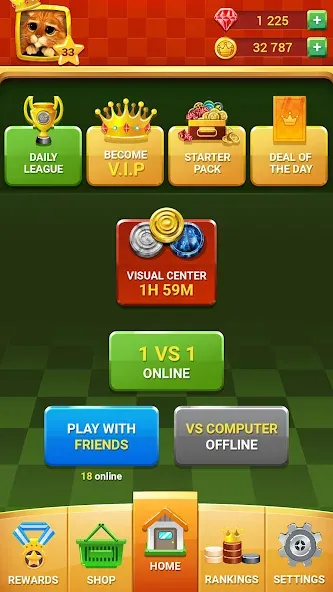 Checkers — Online & Offline [MOD: Бесконечные деньги] - Скриншот 2
