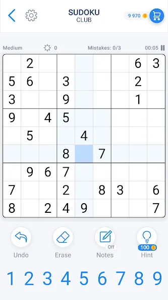 Sudoku Game — Daily Puzzles [MOD: Меню/Много денег] - Скриншот 3