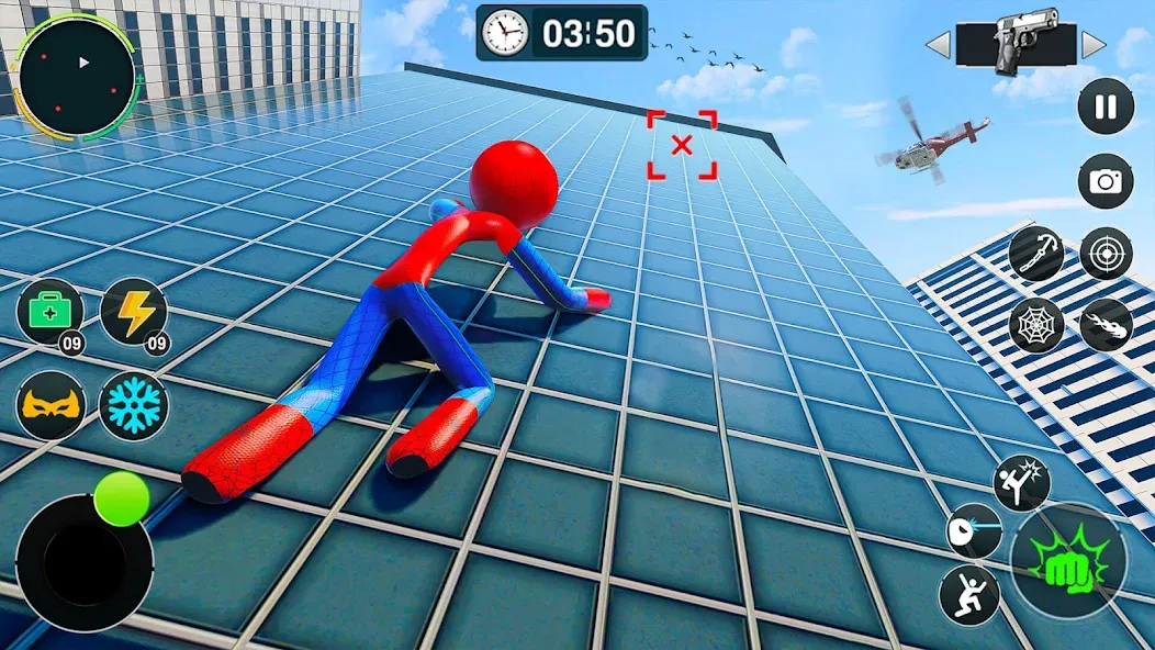 Flying Stickman Rope Hero Game [MOD: Разблокировано] - Скриншот 3