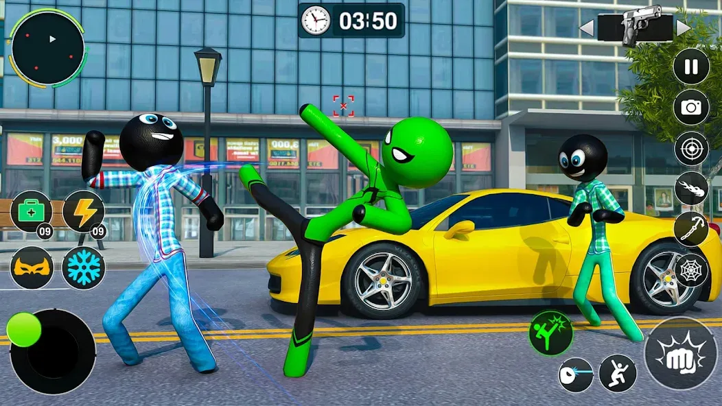 Flying Stickman Rope Hero Game [MOD: Разблокировано] - Скриншот 5