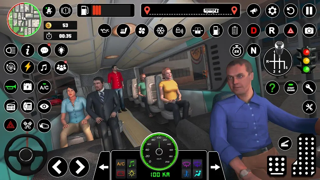Bus Simulator : 3D Bus Games (Бас Драйвинг Симулятор ПВП Игра) [MOD: Много монет/Энергии] - Скриншот 4