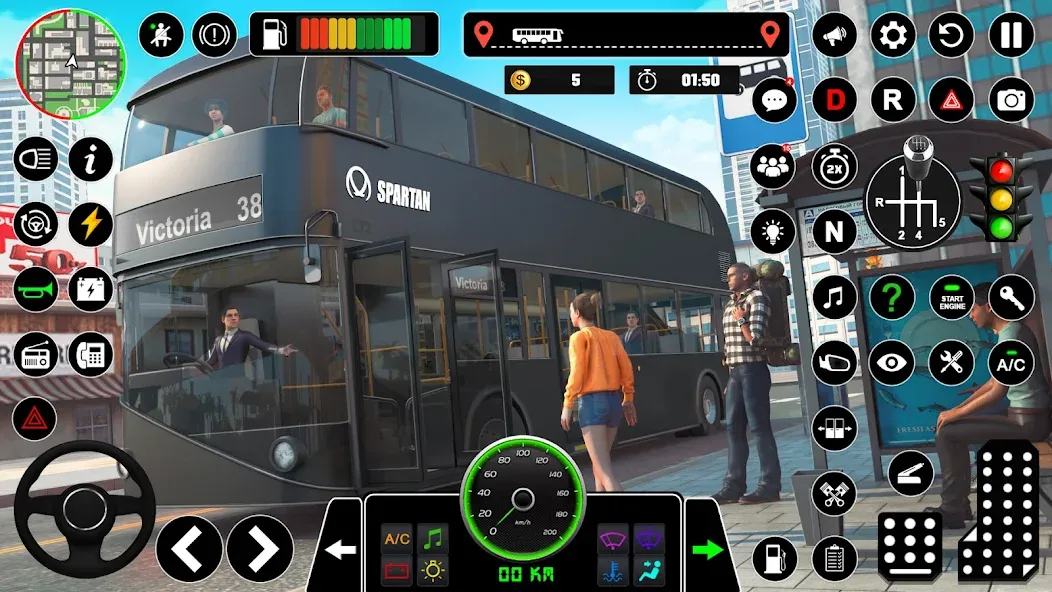 Bus Simulator : 3D Bus Games (Бас Драйвинг Симулятор ПВП Игра) [MOD: Много монет/Энергии] - Скриншот 5