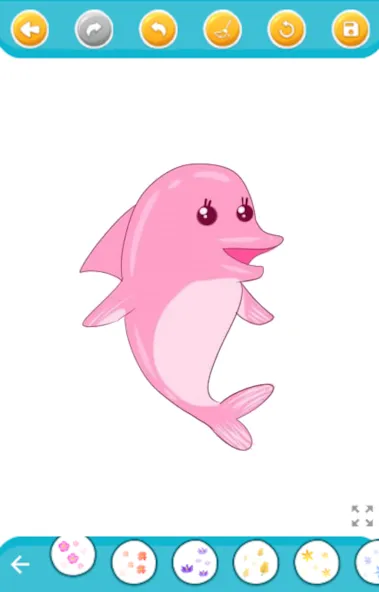 dolphin coloring game (дельфин раскраска игра) [MOD: Mega Mod/Меню] - Скриншот 2