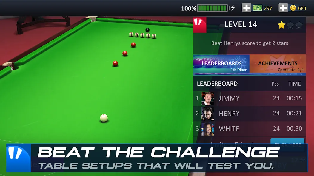 Snooker Stars — 3D Online Spor (Снукер Старс) [MOD: Меню/Много денег] - Скриншот 5
