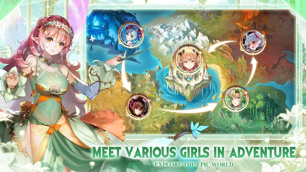 Girls' Connect: Idle RPG [MOD: Все разблокировано] - Скриншот 5