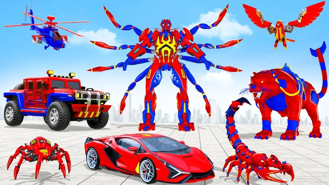 Spider Robot: Robot Car Games (Спайдер Робот) [MOD: Mega Mod/Меню] - Скриншот 5