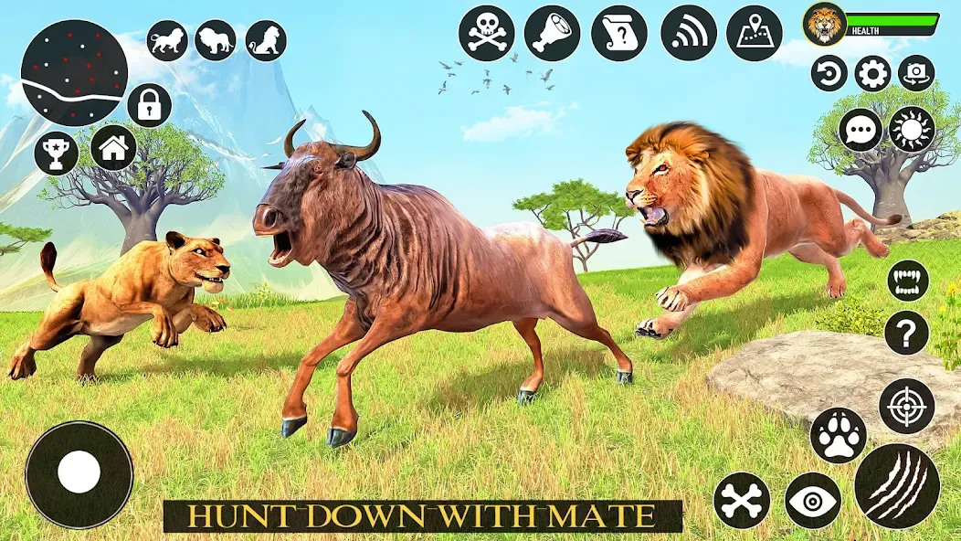 Ultimate Lion Simulator Game (Лайон Симулятор) [MOD: Меню/Много денег] - Скриншот 1
