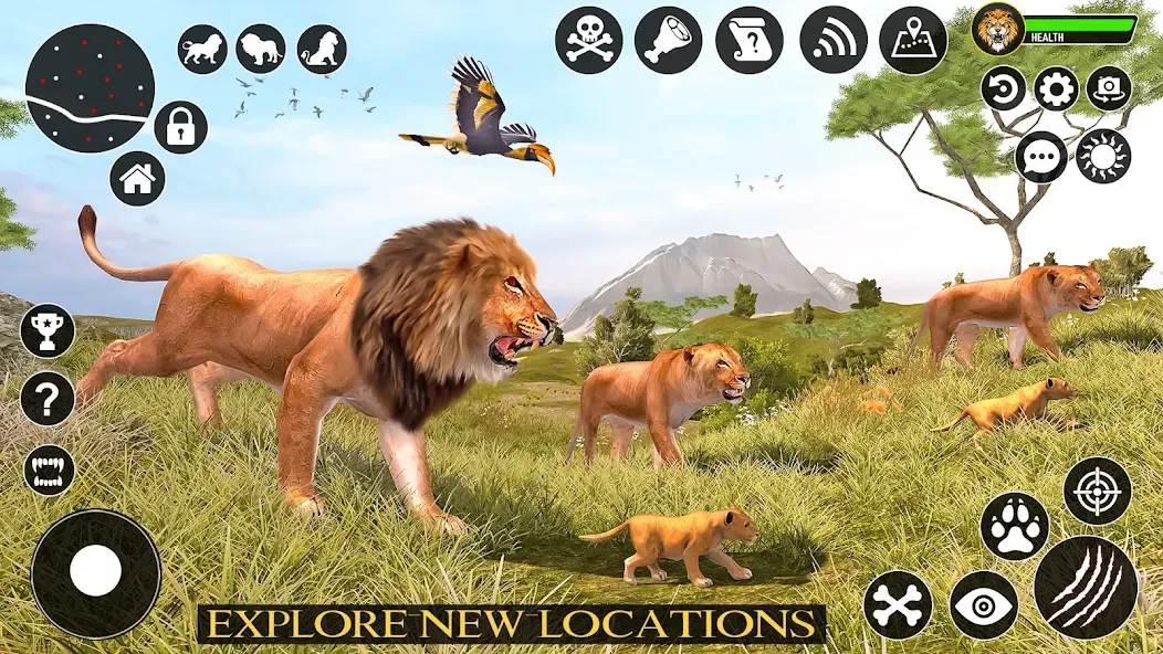Ultimate Lion Simulator Game (Лайон Симулятор) [MOD: Меню/Много денег] - Скриншот 2