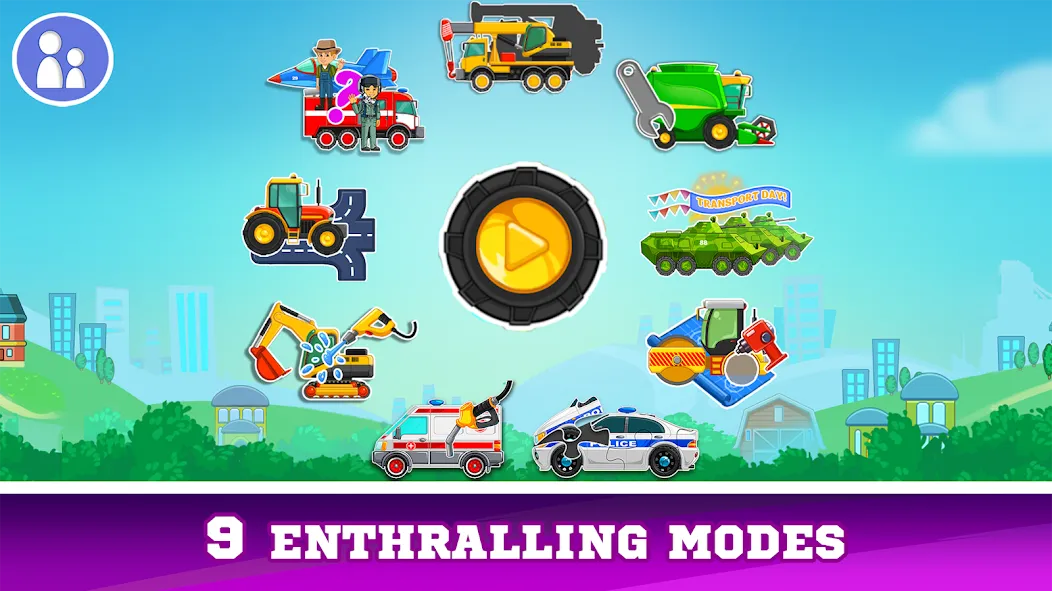 Kids Cars Games build a truck [MOD: Меню/Много денег] - Скриншот 1