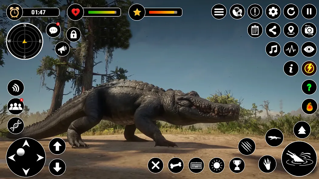 Animal Crocodile Attack Sim (Энимал Крокодайл Аттак Сим) [MOD: Premium/Unlocked] - Скриншот 1