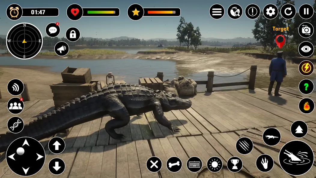 Animal Crocodile Attack Sim (Энимал Крокодайл Аттак Сим) [MOD: Premium/Unlocked] - Скриншот 2