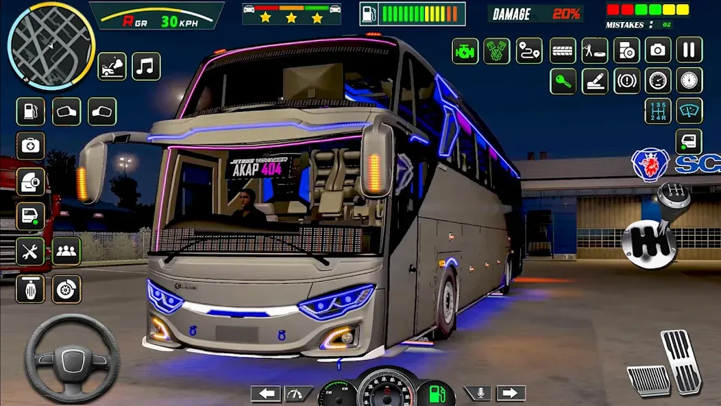 Public Coach Bus Driving Game (Паблик Коуч Бас Драйвинг Гейм) [MOD: Меню/Много денег] - Скриншот 1