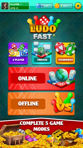 Multiplayer Dice Ludo Games (Мультиплеер Дайс Лудо Игры) [MOD: Разблокировано] - Скриншот 1