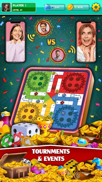 Multiplayer Dice Ludo Games (Мультиплеер Дайс Лудо Игры) [MOD: Разблокировано] - Скриншот 3