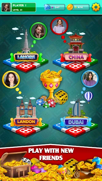 Multiplayer Dice Ludo Games (Мультиплеер Дайс Лудо Игры) [MOD: Разблокировано] - Скриншот 4
