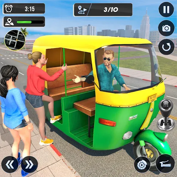 Tuk Tuk Auto Driving Games 3D [MOD: Меню/Много денег] - Скриншот 1