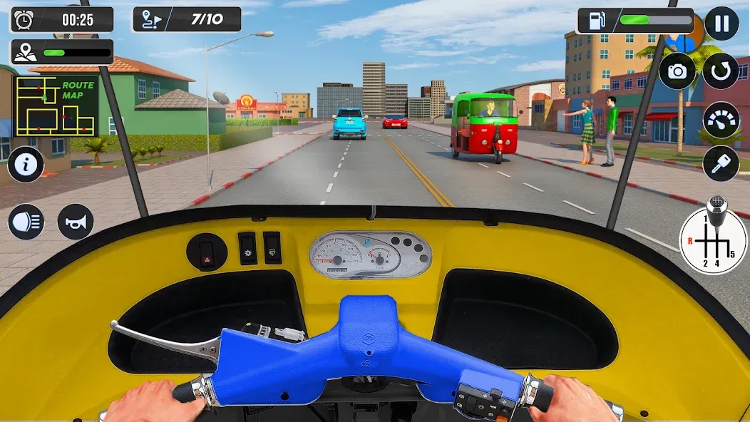 Tuk Tuk Auto Driving Games 3D [MOD: Меню/Много денег] - Скриншот 2