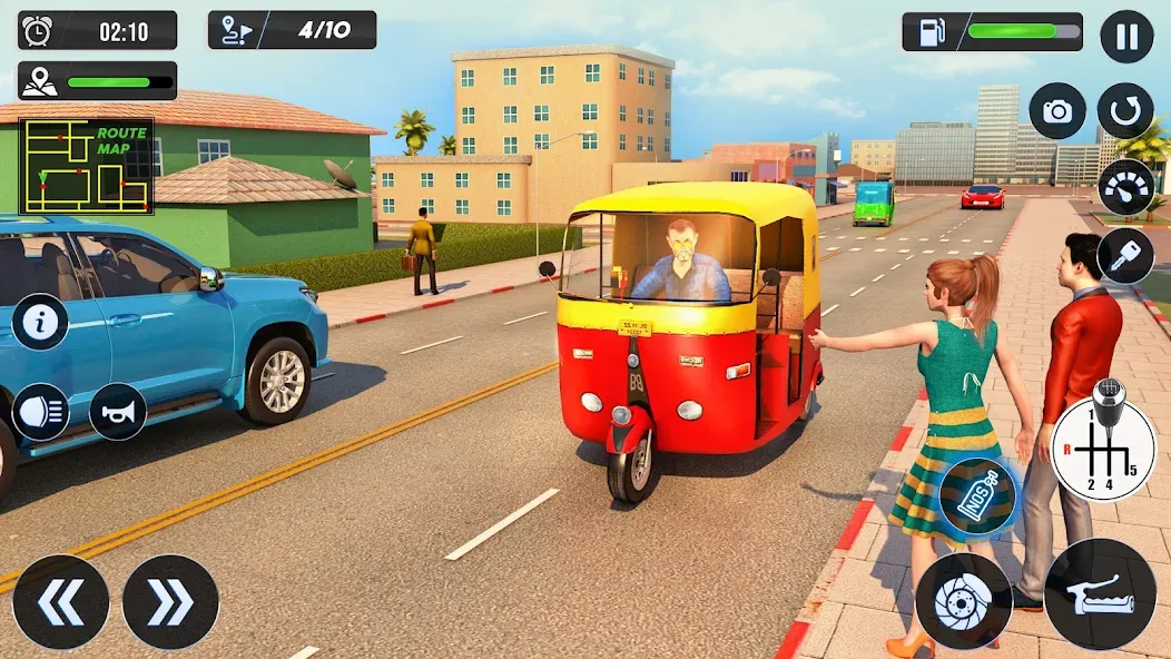 Tuk Tuk Auto Driving Games 3D [MOD: Меню/Много денег] - Скриншот 3
