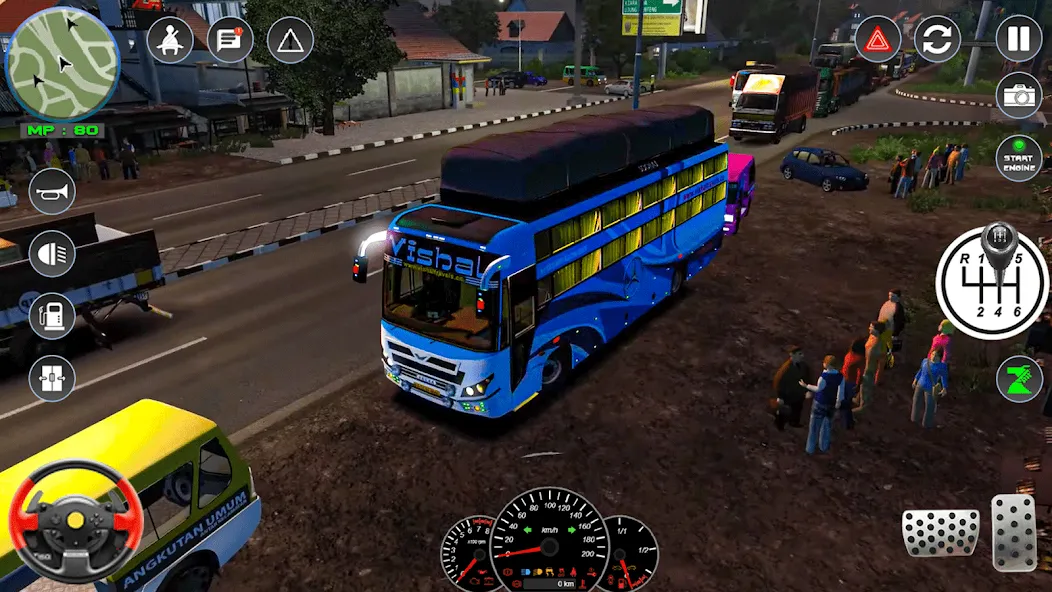City Bus Driving: Bus Games 3D [MOD: Mega Mod/Меню] - Скриншот 1