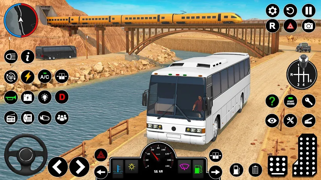 Offroad Bus Simulator Bus Game (Оффроуд Автобус Симулятор Игра) [MOD: Меню/Много денег] - Скриншот 1