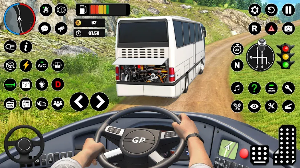 Offroad Bus Simulator Bus Game (Оффроуд Автобус Симулятор Игра) [MOD: Меню/Много денег] - Скриншот 3