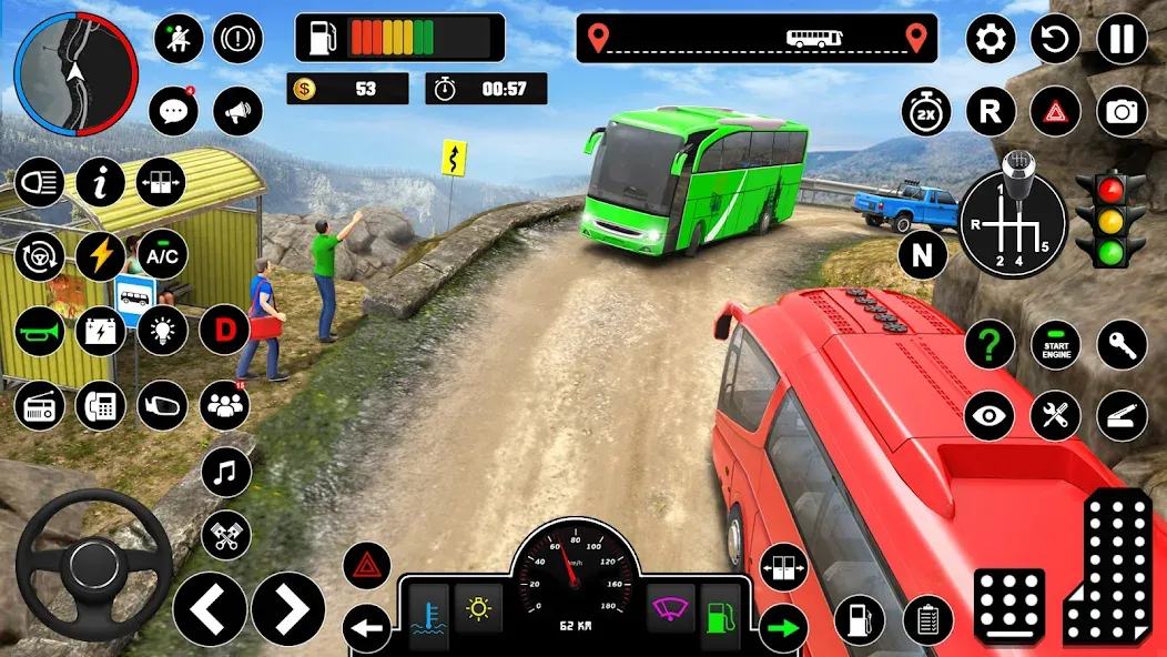 Offroad Bus Simulator Bus Game (Оффроуд Автобус Симулятор Игра) [MOD: Меню/Много денег] - Скриншот 4