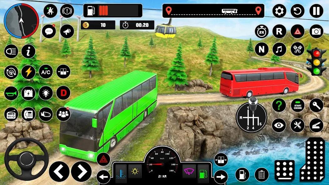 Offroad Bus Simulator Bus Game (Оффроуд Автобус Симулятор Игра) [MOD: Меню/Много денег] - Скриншот 5