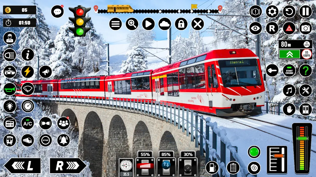 Railway Train Simulator Games [MOD: Mega Mod/Меню] - Скриншот 2